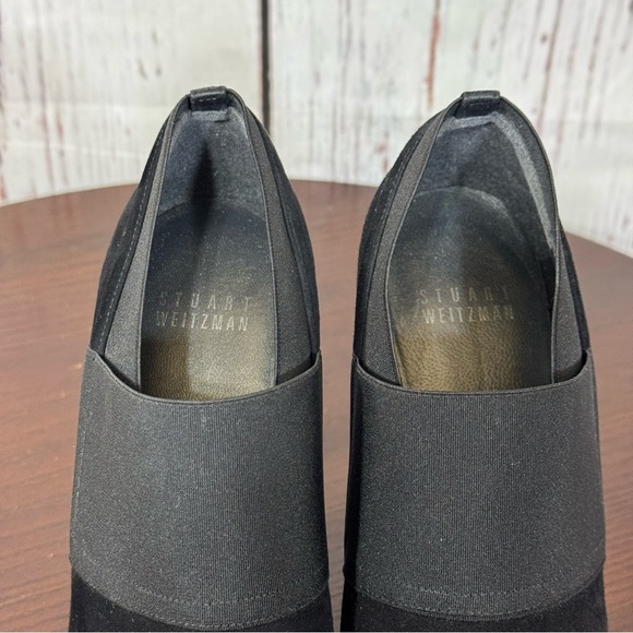 Stuart Weitzman Wrap It Up Women’s Black Suede Leather Platform Booties 6 EUC - Picture 7 of 14